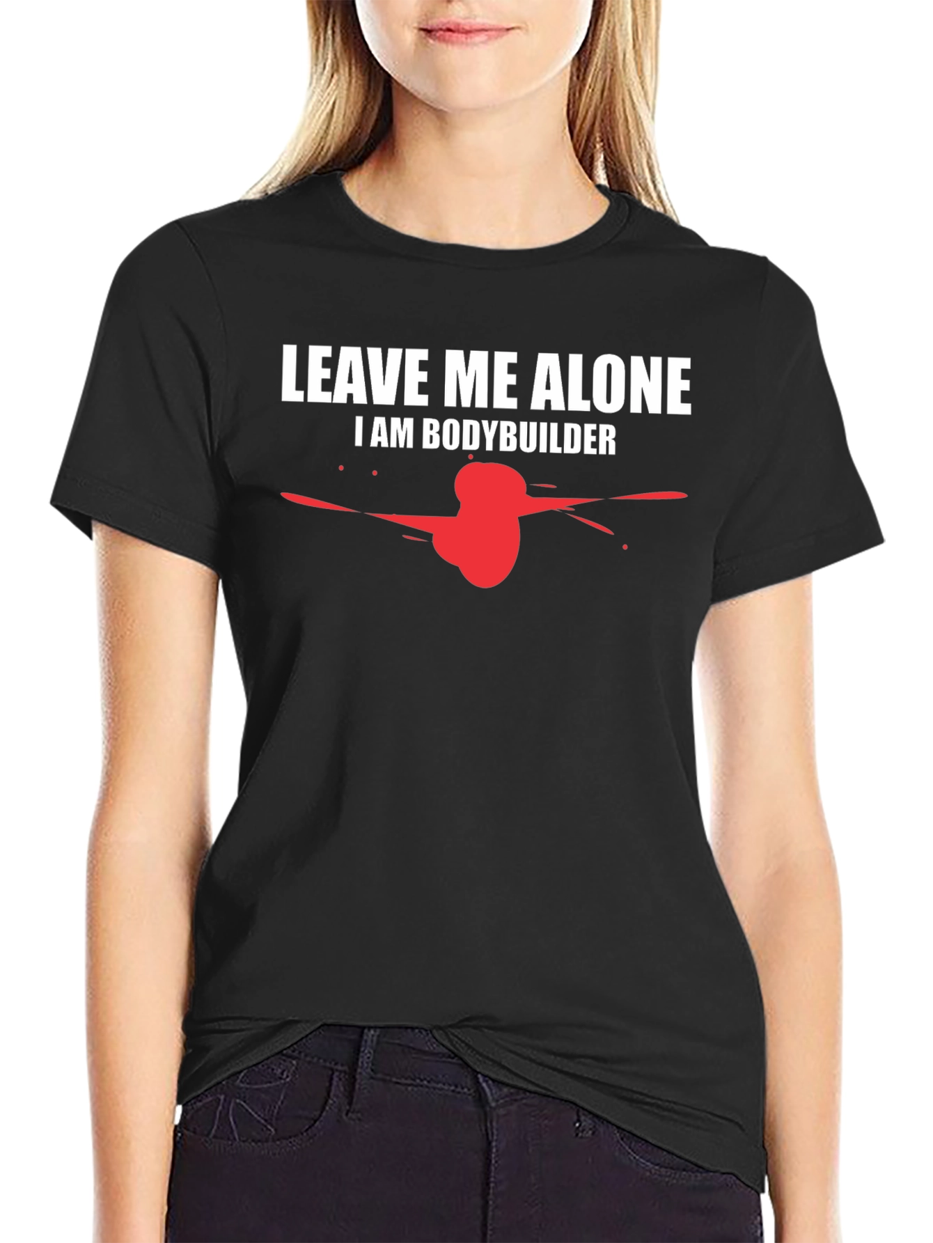 Leave Me Alone Bodybuilder Graphic Tee