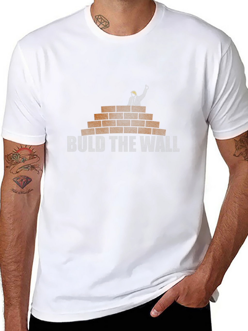 Build The Wall T-Shirt: Political Humor Tee