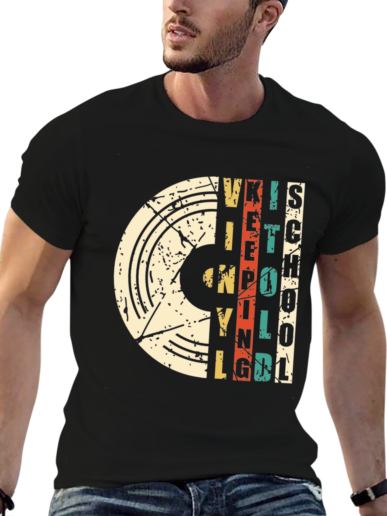 Retro Vinyl School T-Shirt - Vintage Inspired