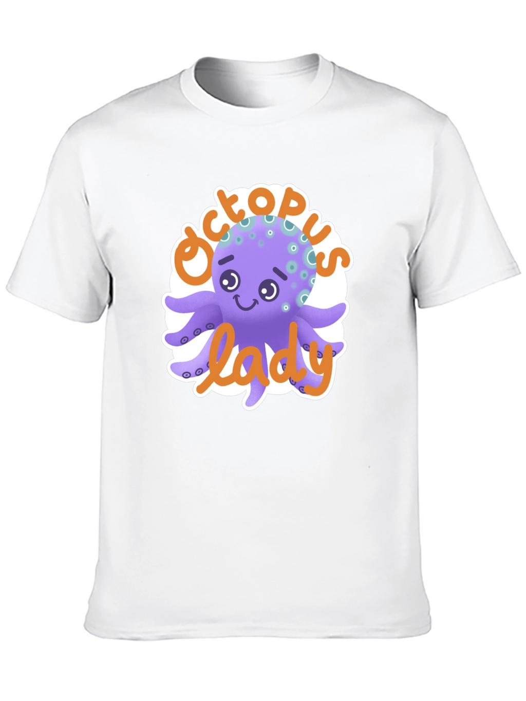 Octopus Lady T-Shirt - Cute Cartoon Graphic Tee
