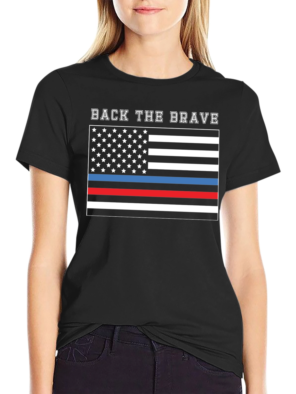 Back the Brave Flag Graphic T-Shirt