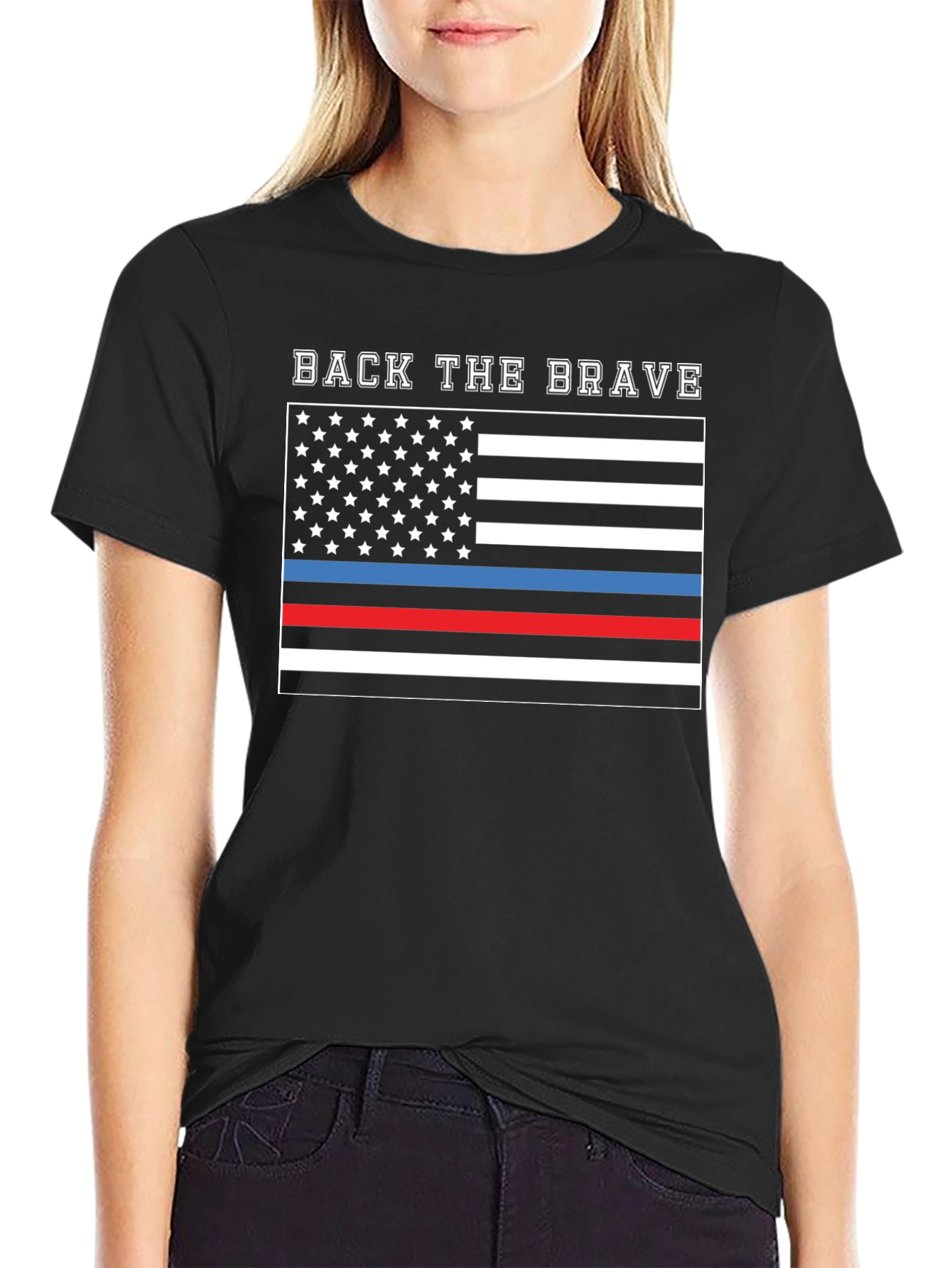 Back the Brave Flag Graphic T-Shirt