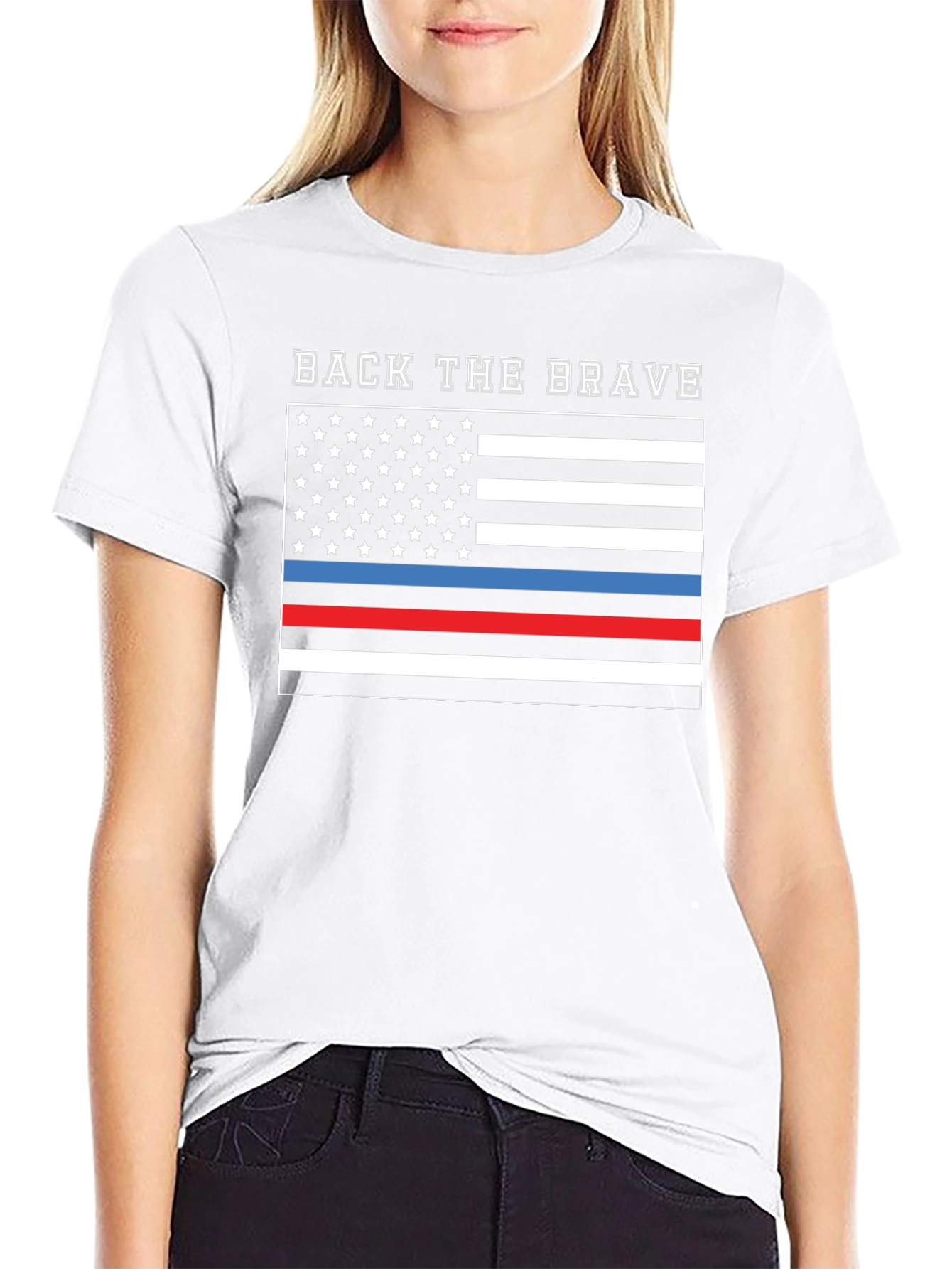 Back the Brave Flag Graphic T-Shirt