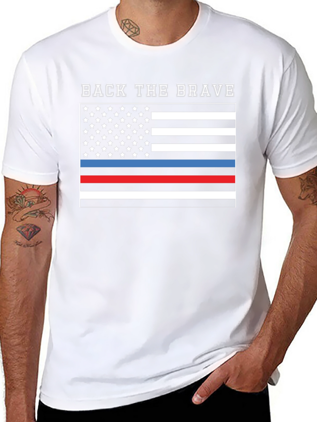 Back the Brave Flag Graphic T-Shirt