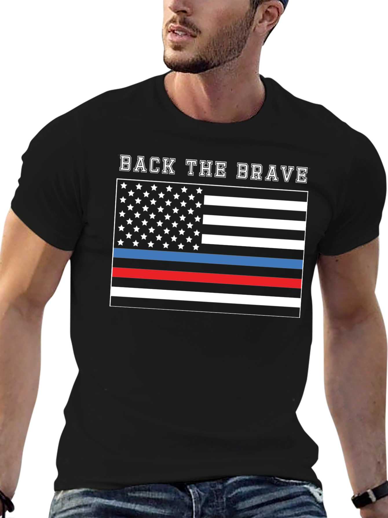 Back the Brave Flag Graphic T-Shirt