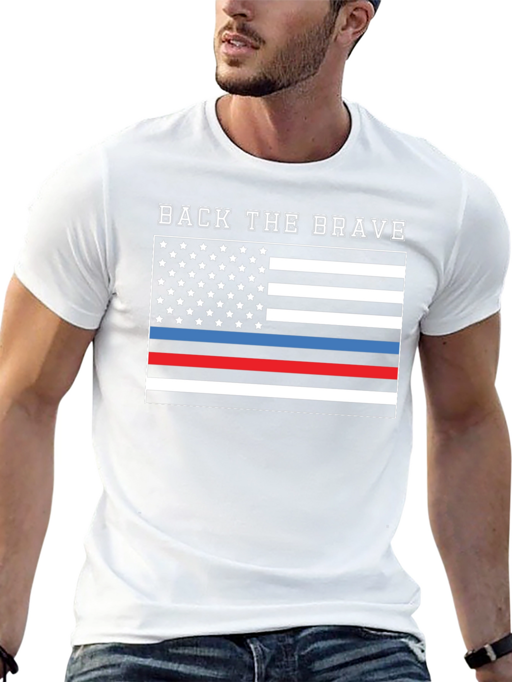 Back the Brave Flag Graphic T-Shirt