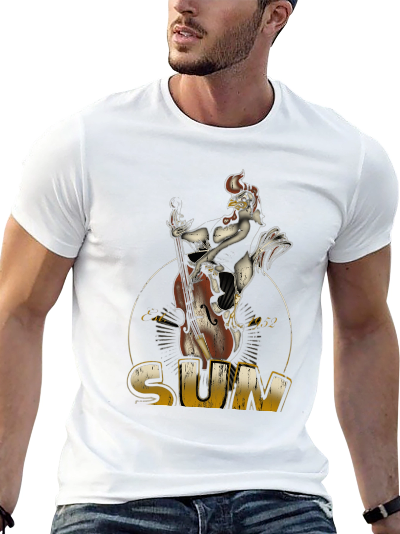 Cool Chicken Bassist Black T-Shirt