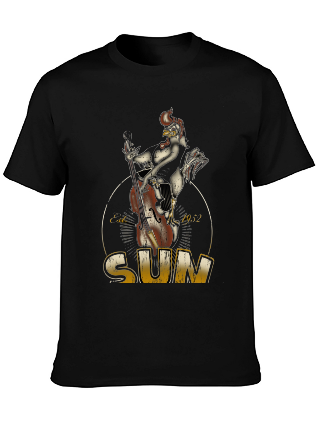 Cool Chicken Bassist Black T-Shirt