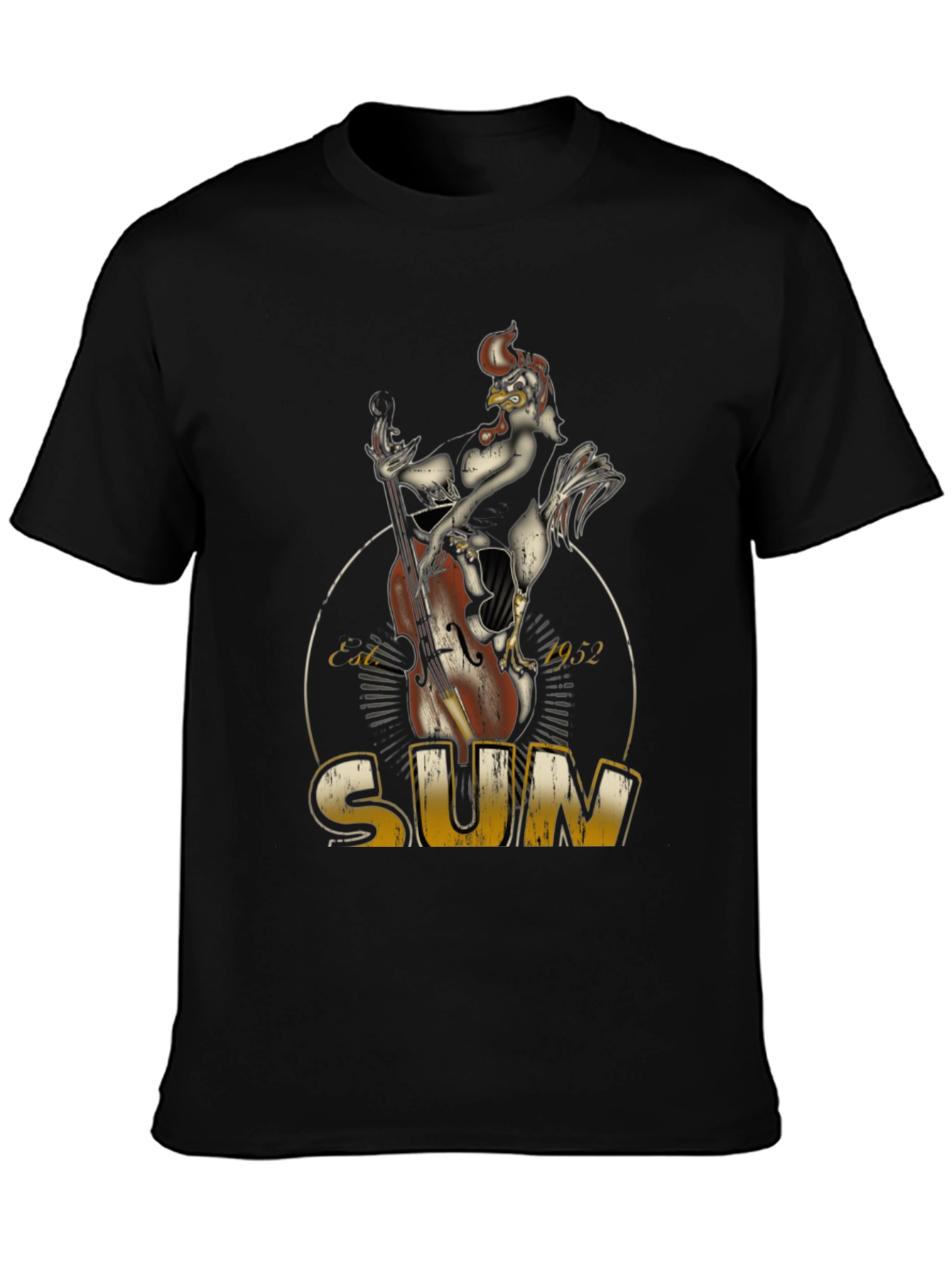 Cool Chicken Bassist Black T-Shirt