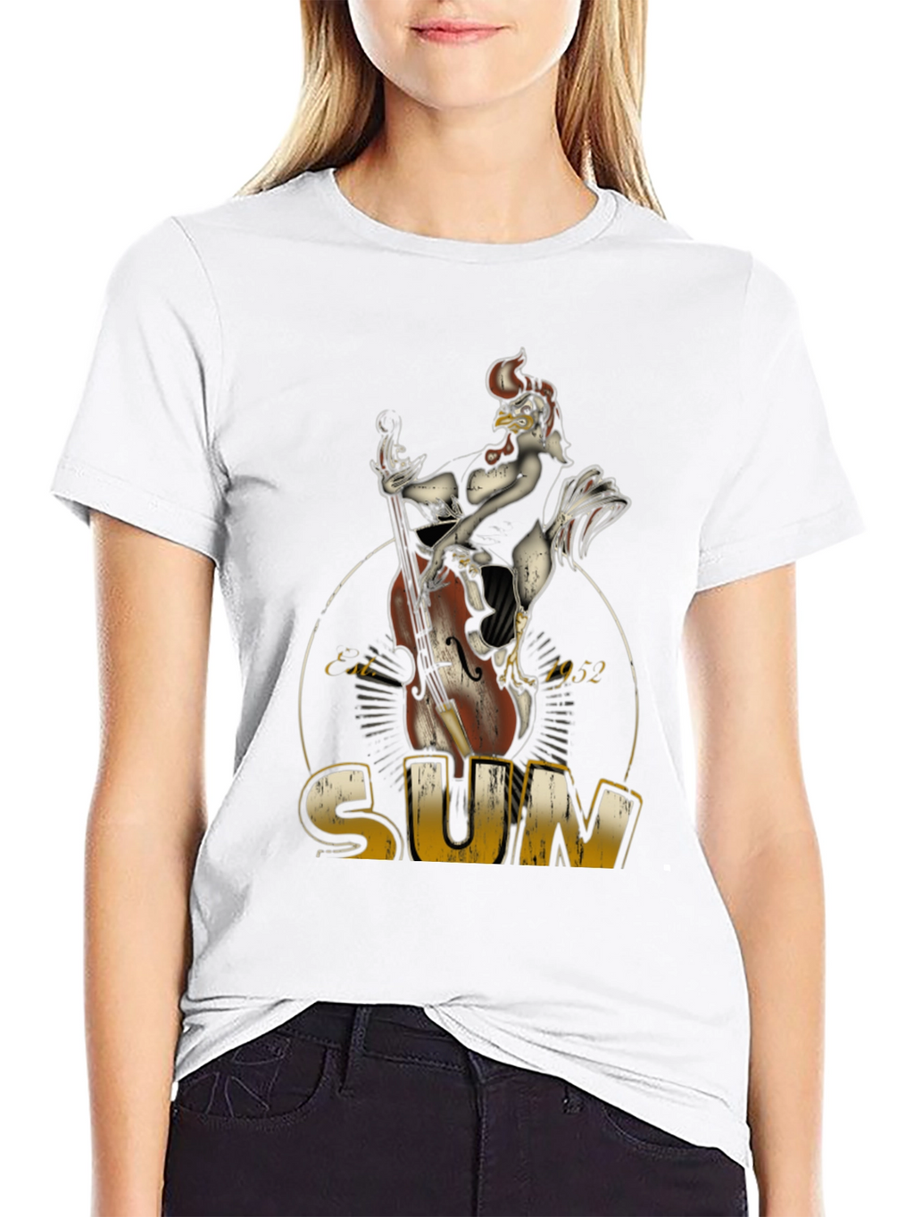 Cool Chicken Bassist Black T-Shirt