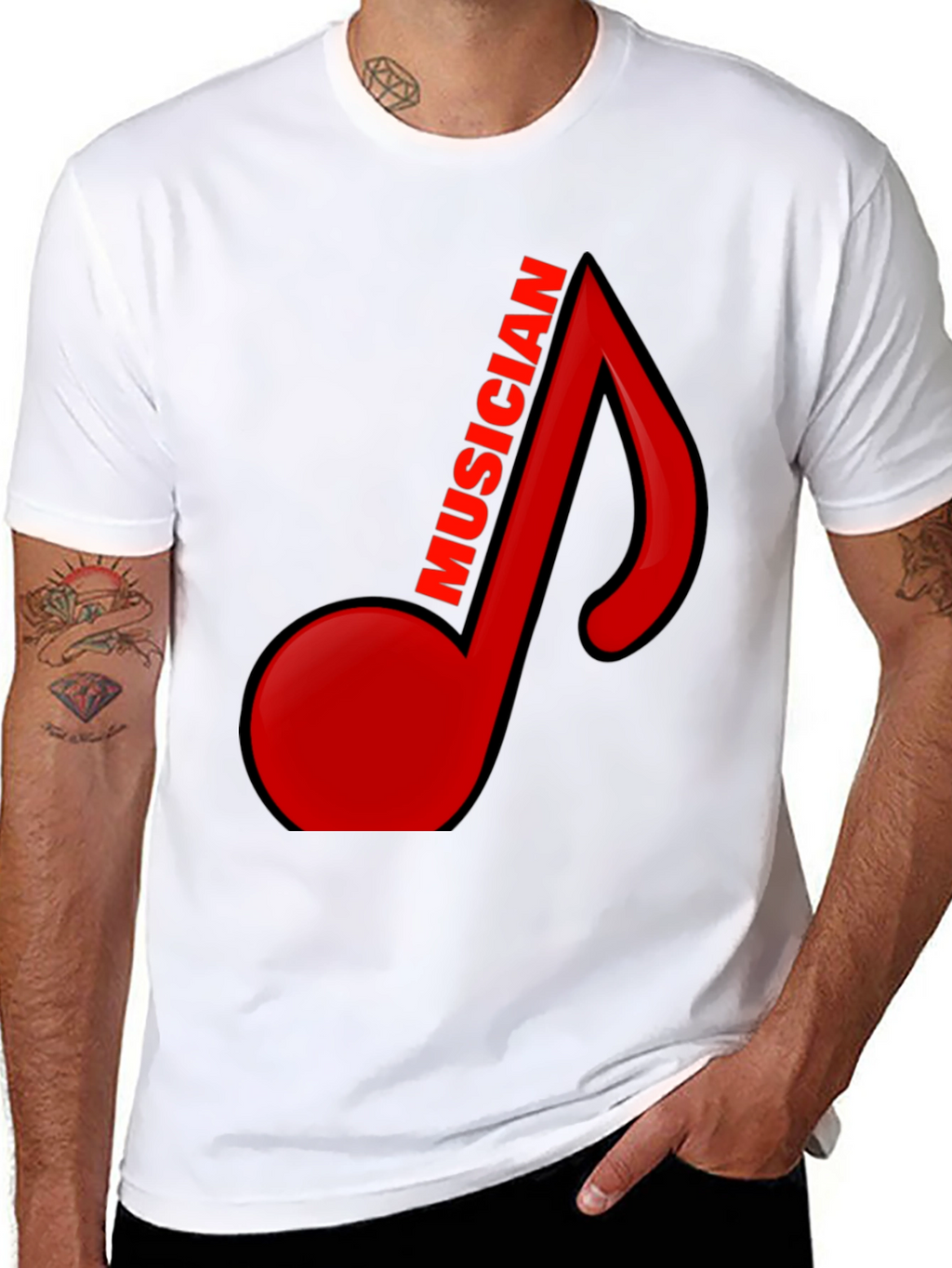 Musician Note Black Graphic Tee