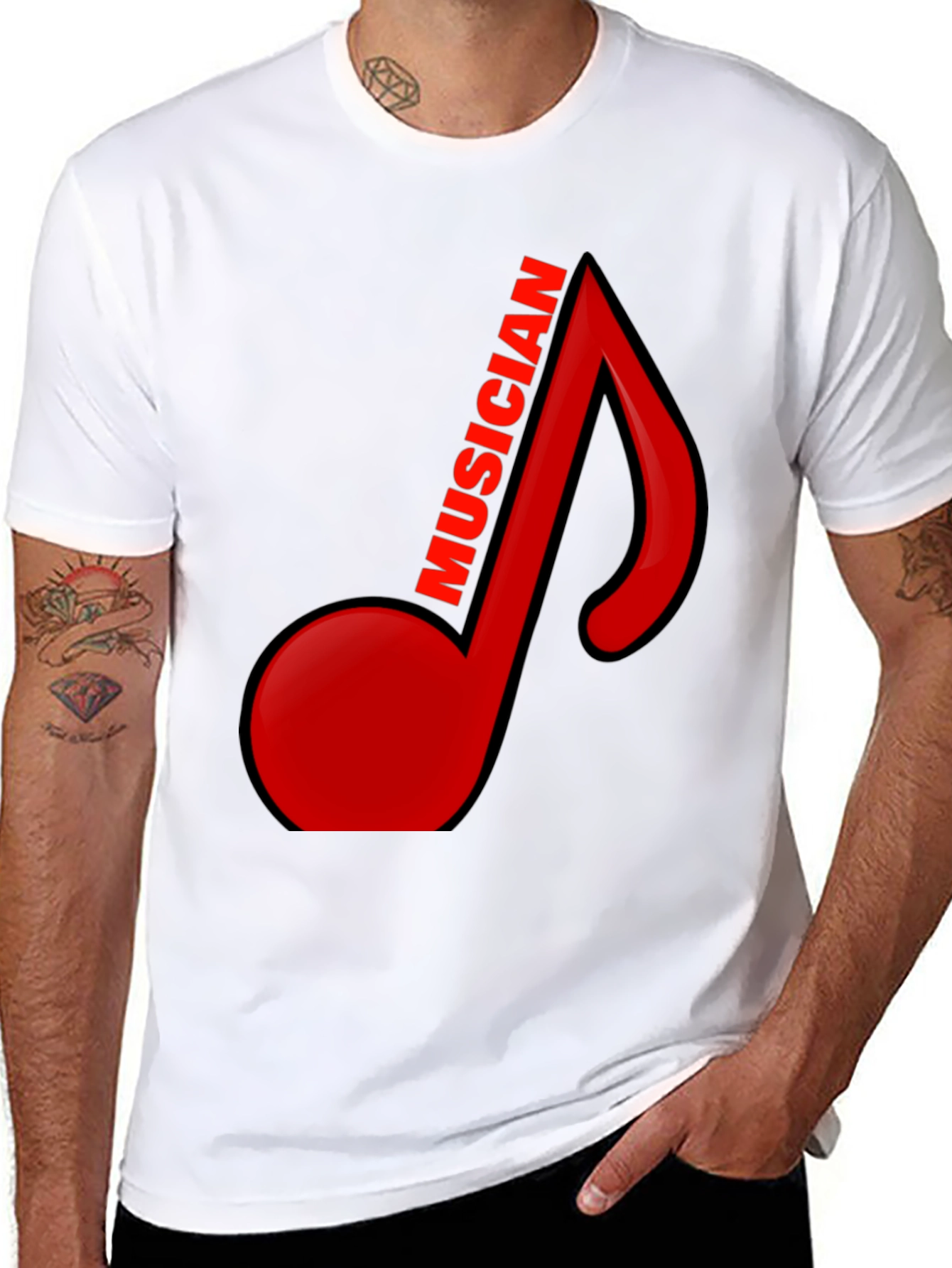 Musician Note Black Graphic Tee