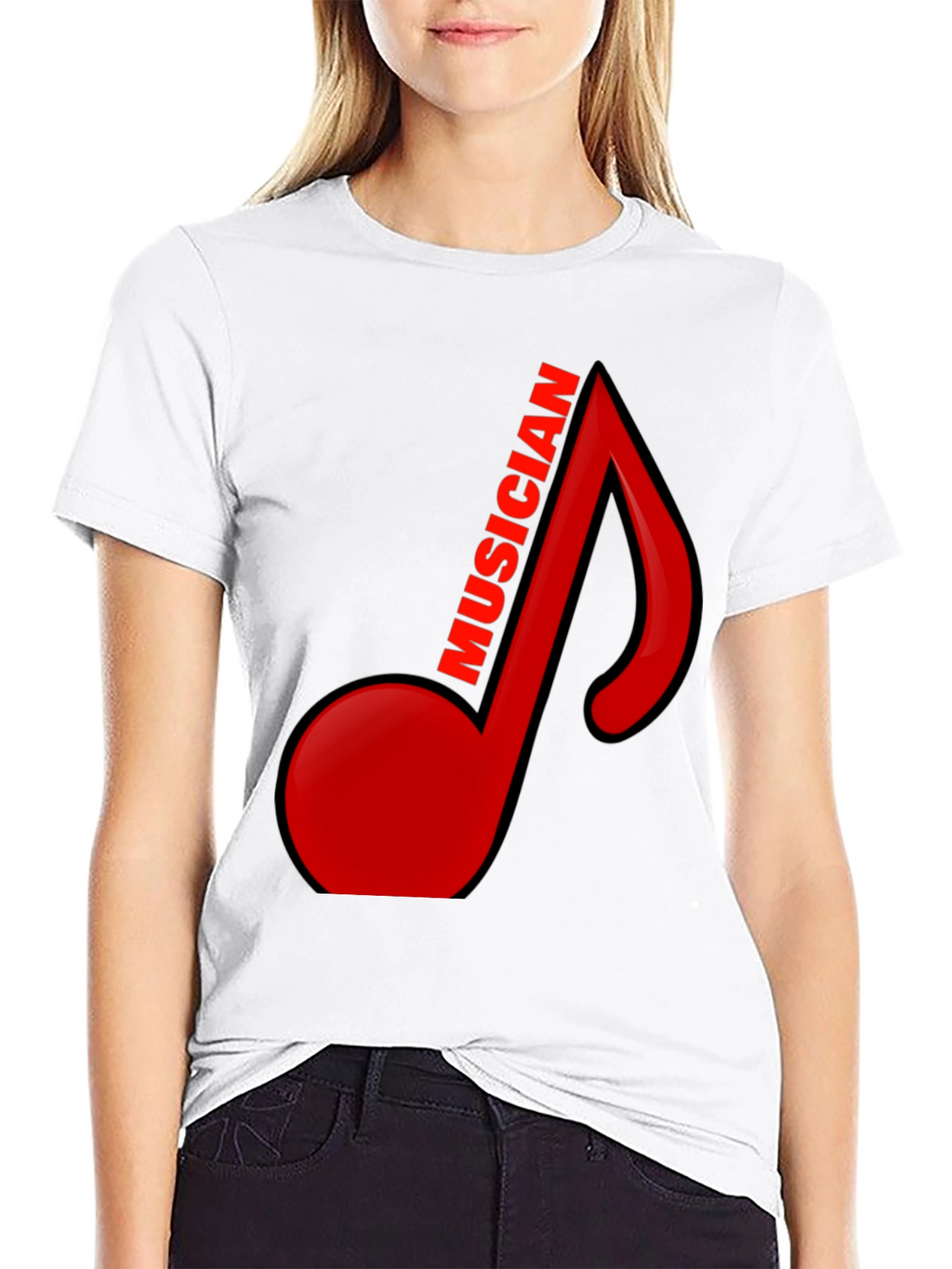 Musician Note Black Graphic Tee