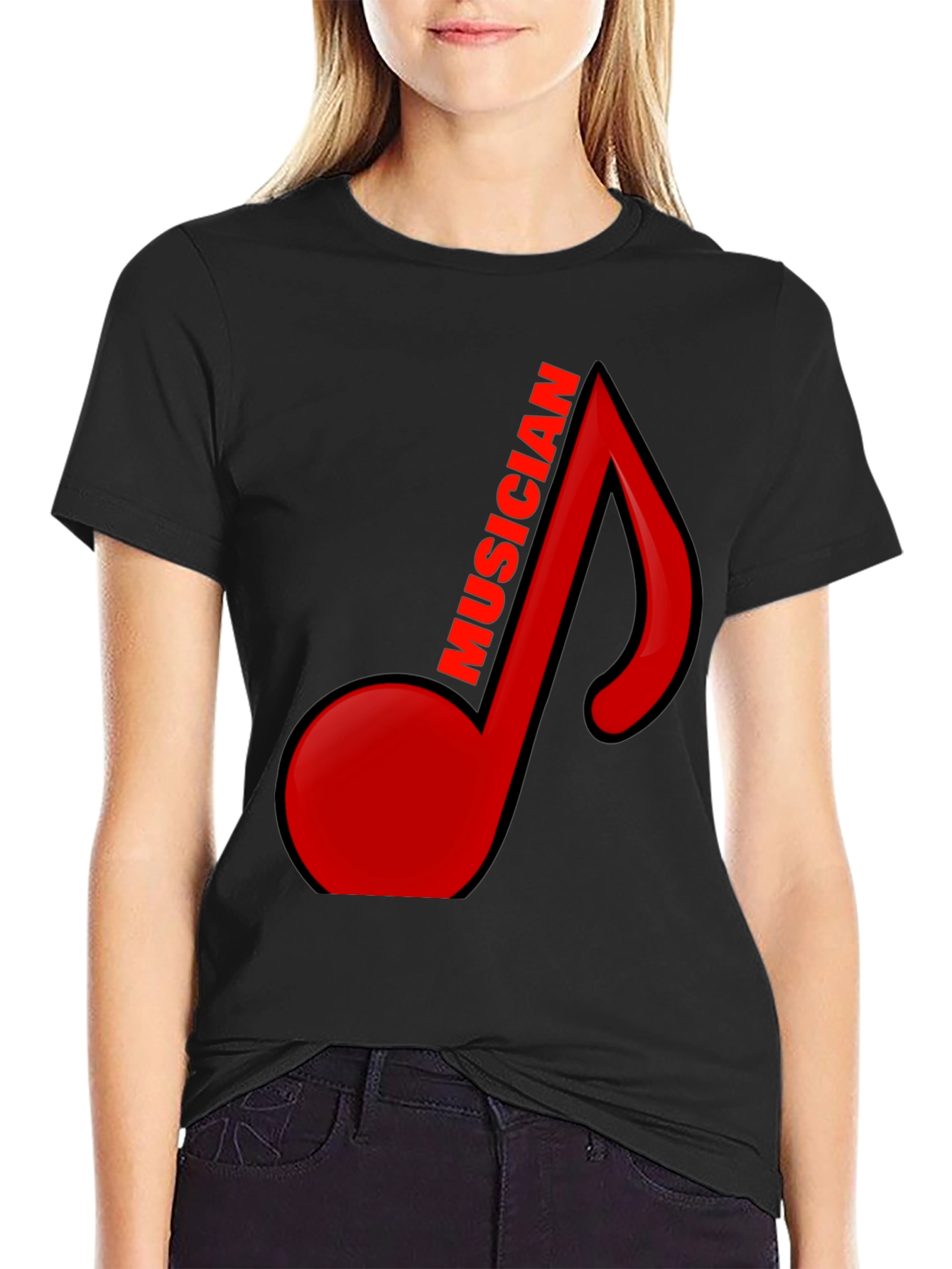Musician Note Black Graphic Tee