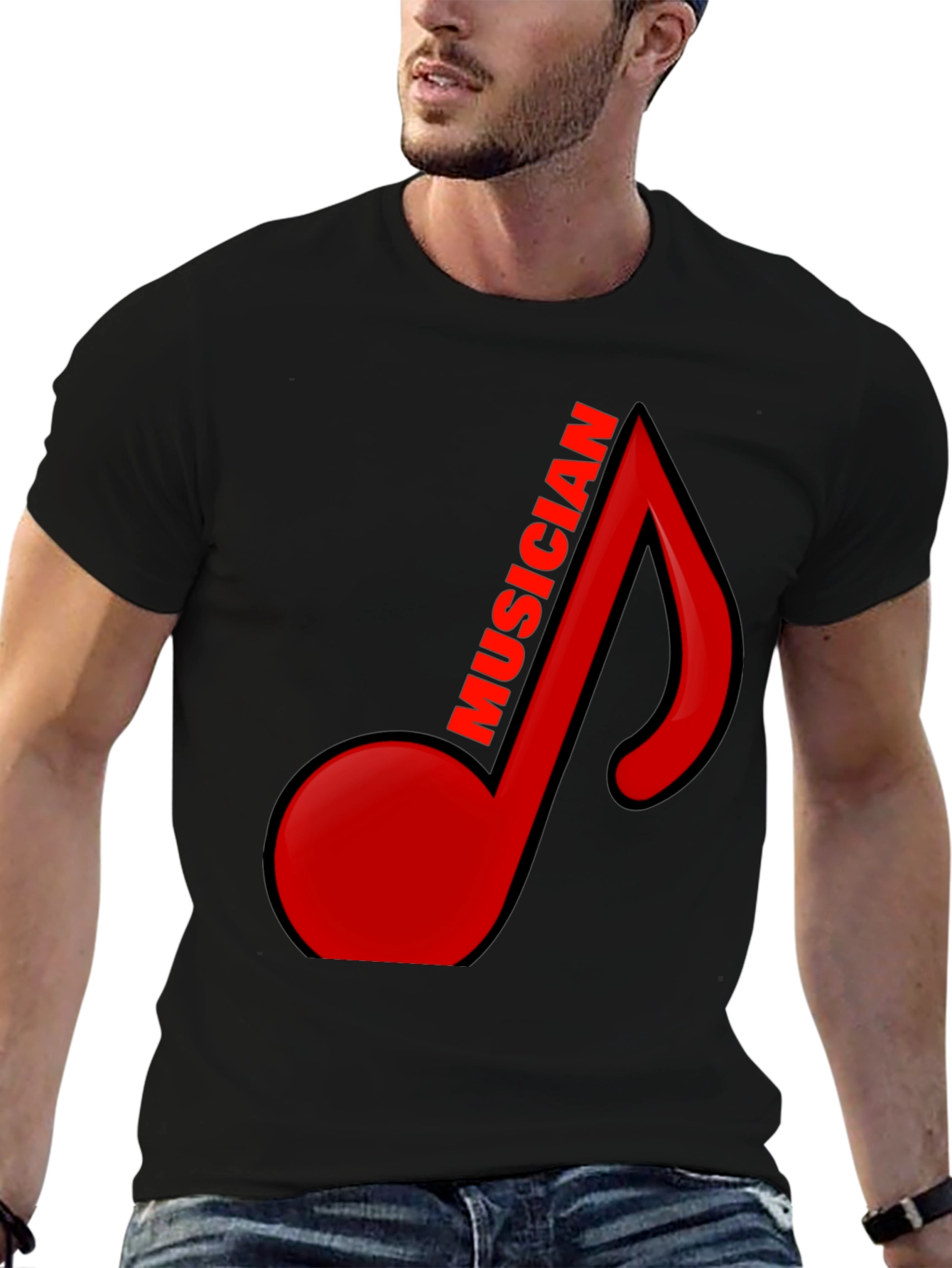 Musician Note Black Graphic Tee