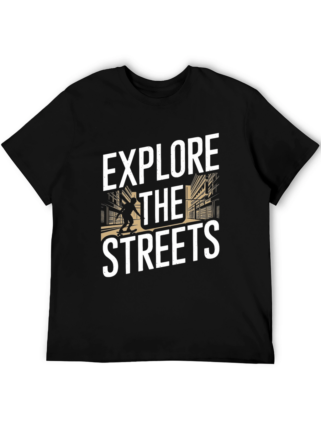 Explore the Streets Black Graphic T-Shirt