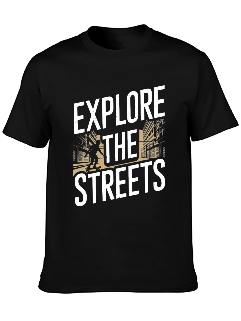 Explore the Streets Black Graphic T-Shirt