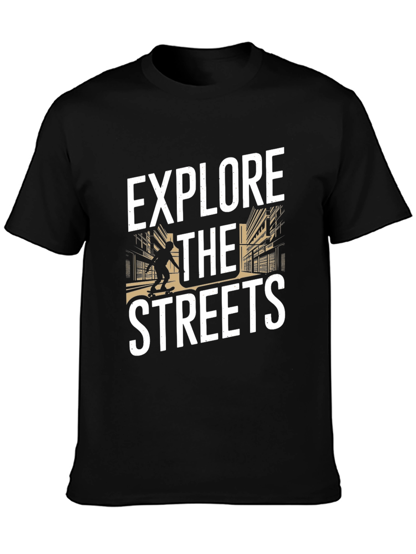 Explore the Streets Black Graphic T-Shirt