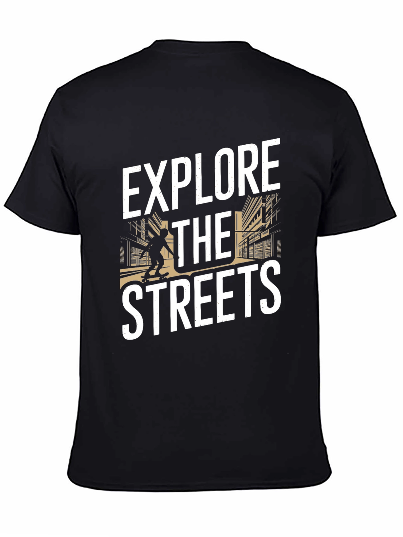 Explore the Streets Black Graphic T-Shirt