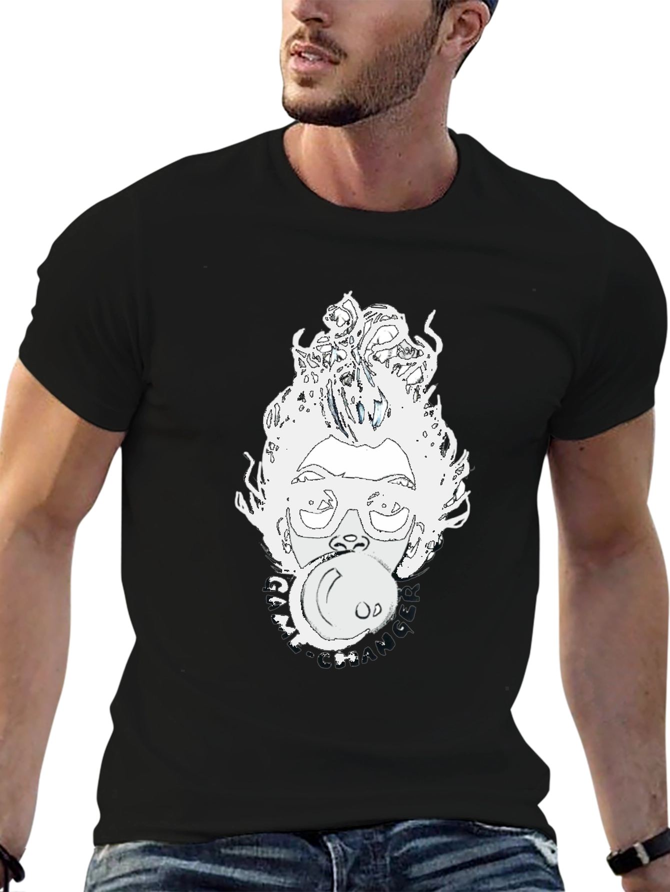 Bubblegum Pop Art Graphic Tee - Black