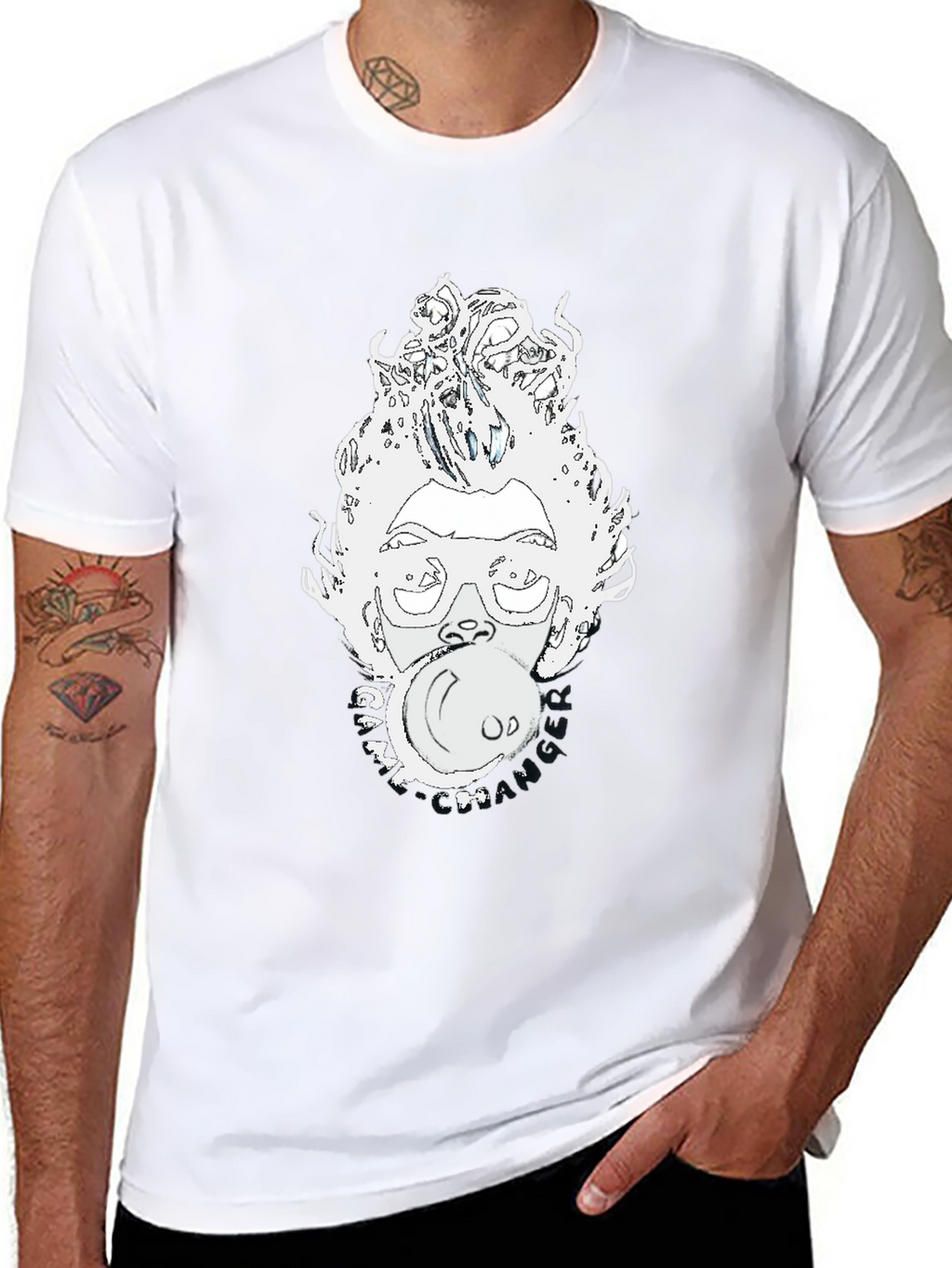 Bubblegum Pop Art Graphic Tee - Black