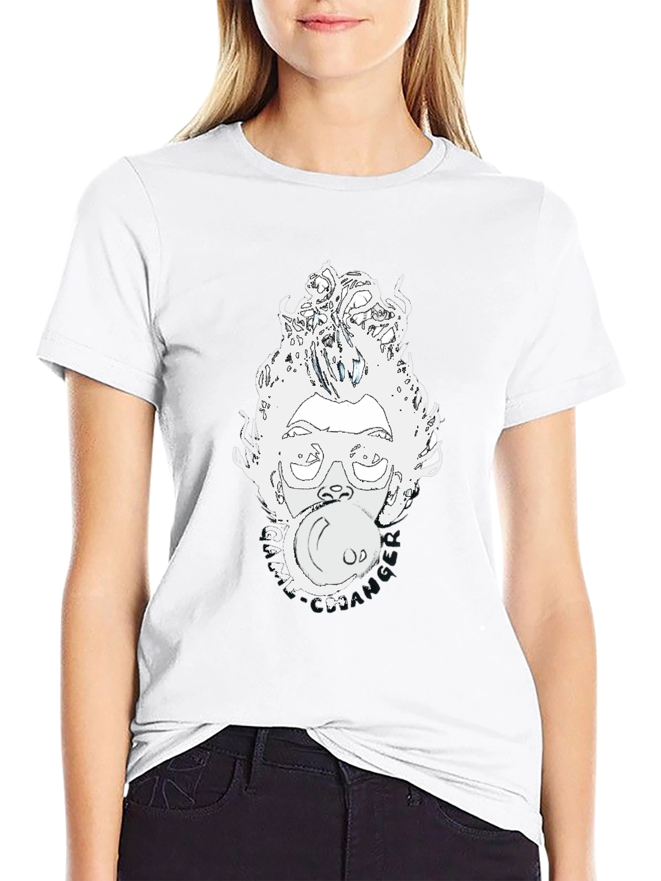 Bubblegum Pop Art Graphic Tee - Black