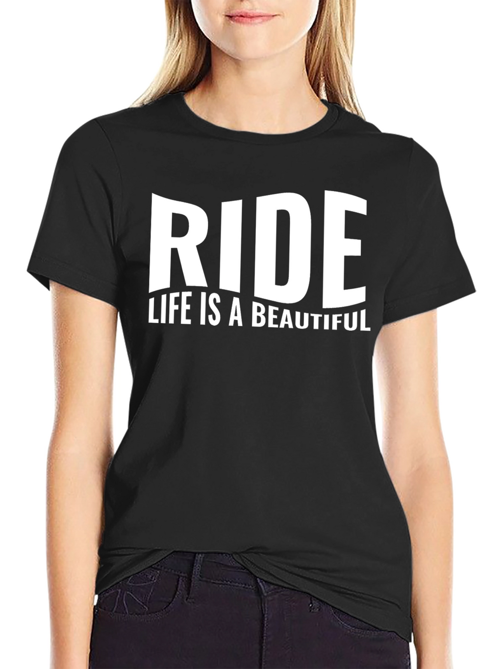 Ride Life is Beautiful Black T-Shirt