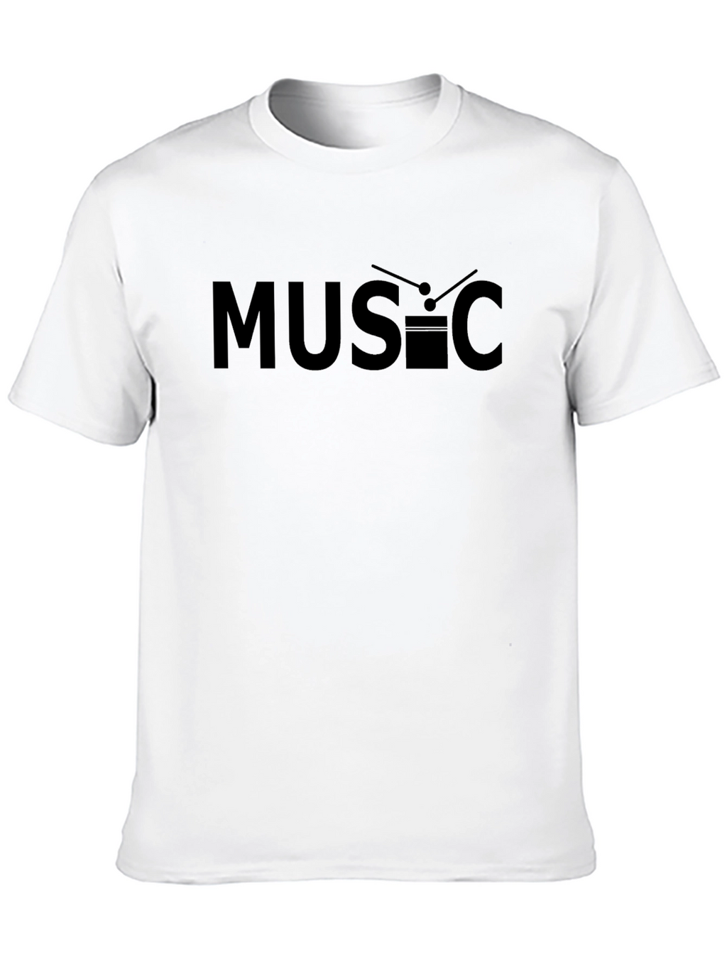 Music Drum Graphic T-Shirt - Unisex Black Tee
