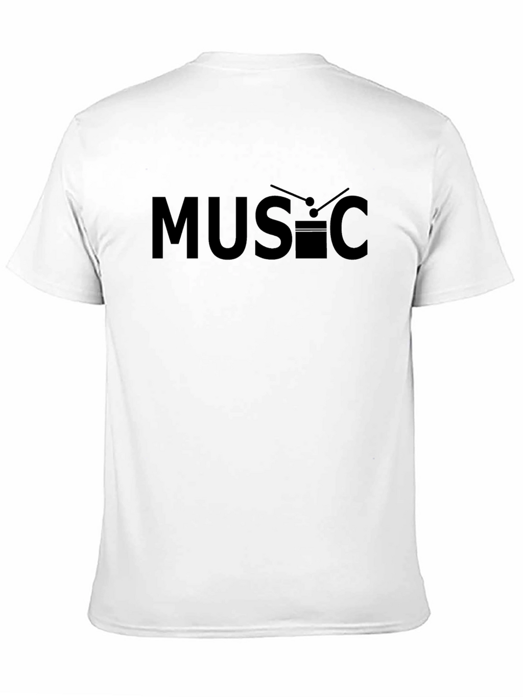Music Drum Graphic T-Shirt - Unisex Black Tee