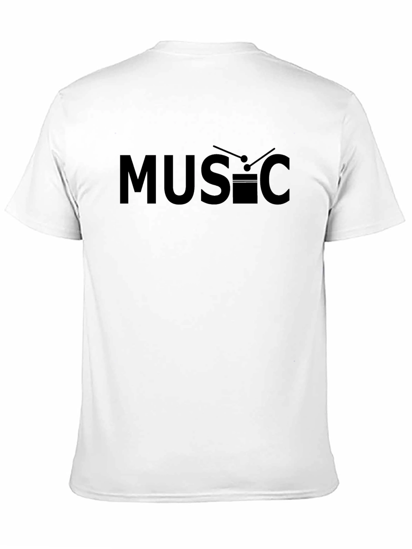 Music Drum Graphic T-Shirt - Unisex Black Tee
