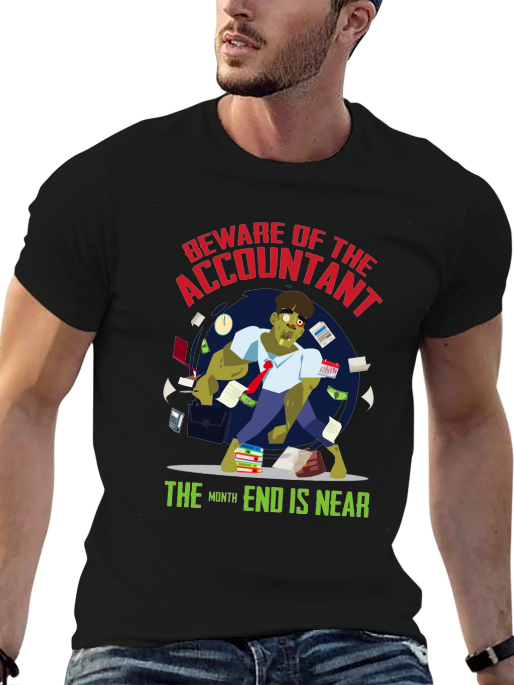 Accountant Zombie T-Shirt - Month End is Near