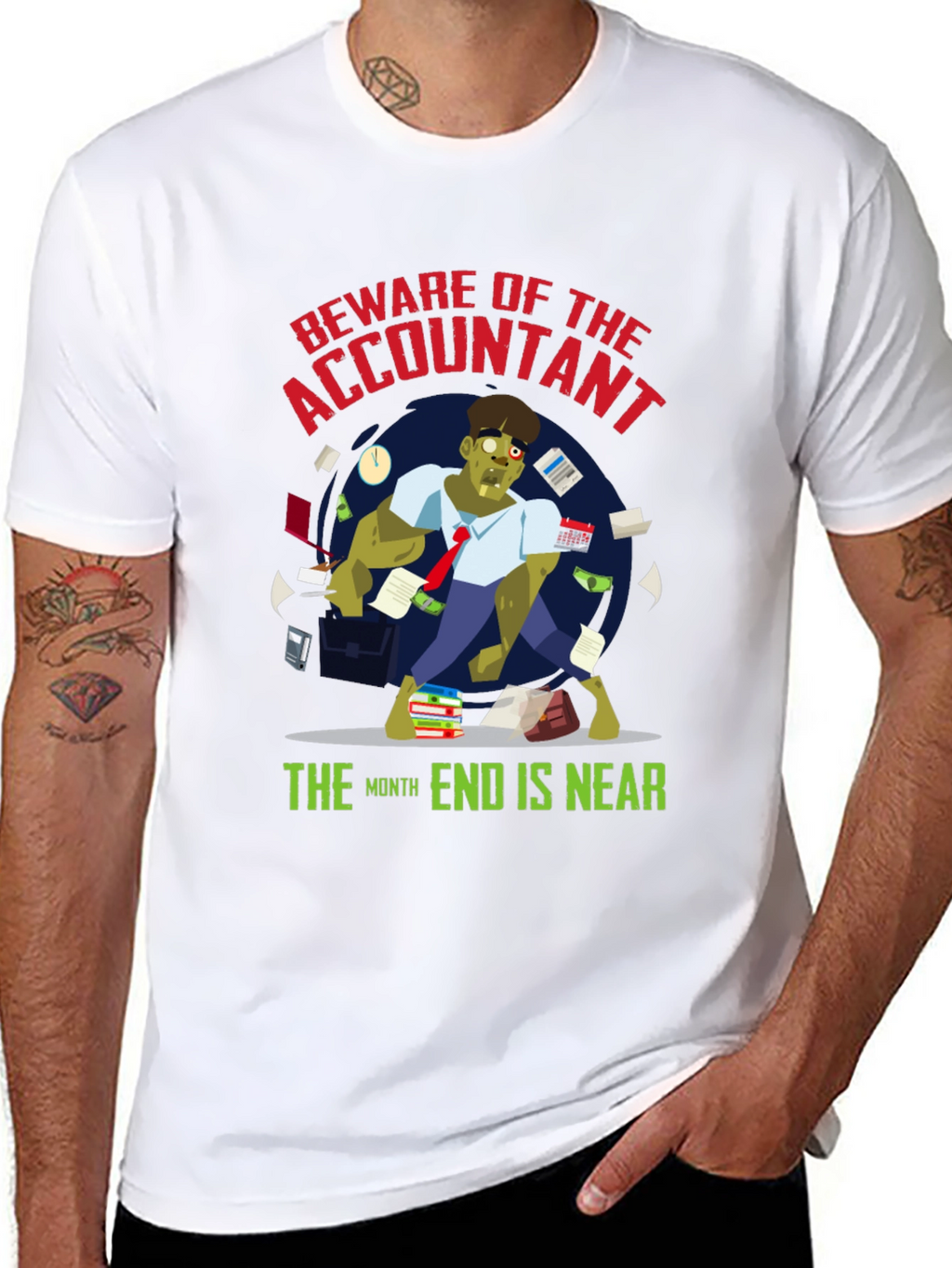 Accountant Zombie T-Shirt - Month End is Near
