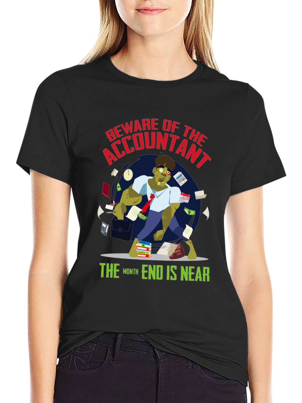 Accountant Zombie T-Shirt - Month End is Near
