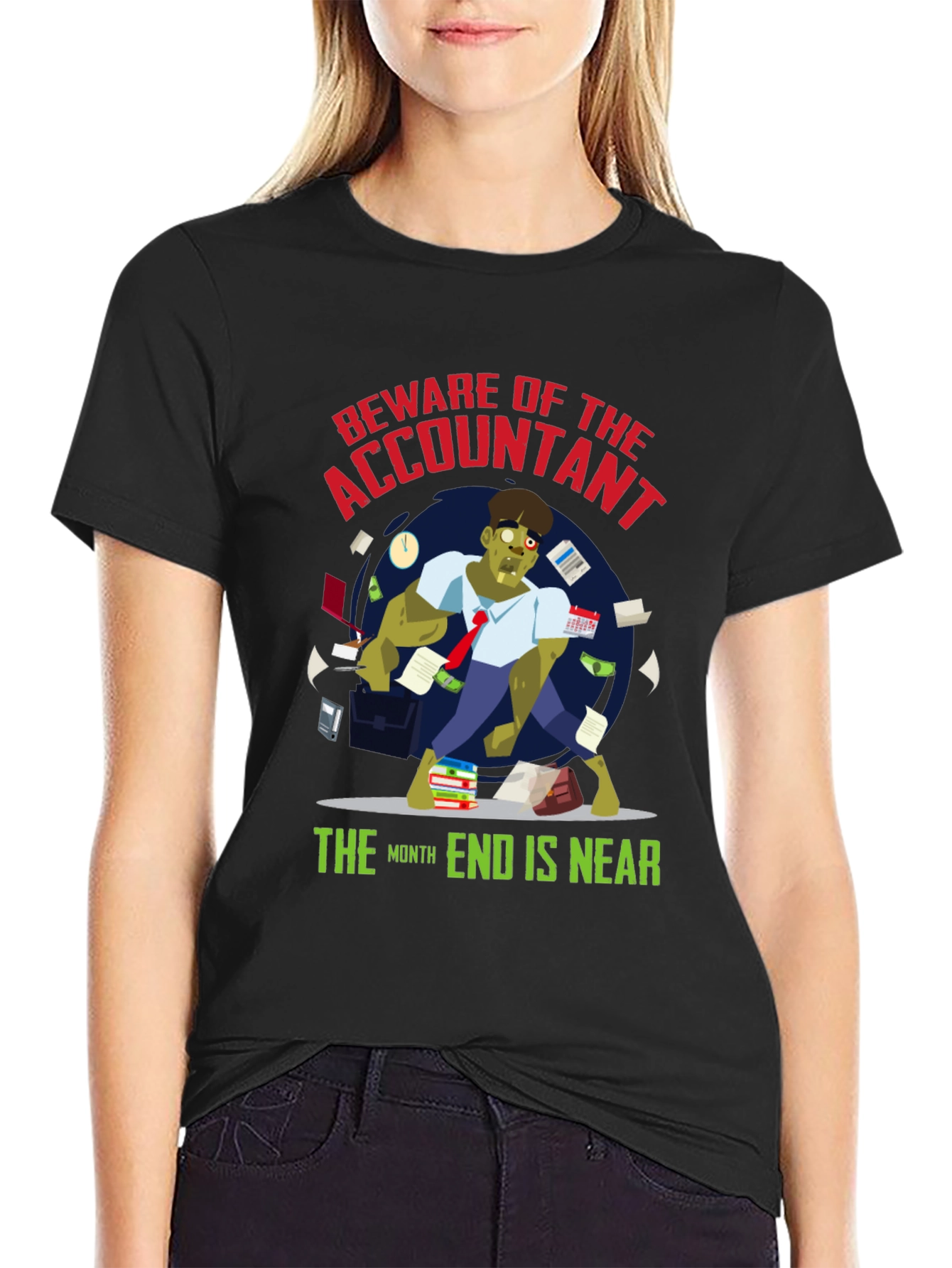 Accountant Zombie T-Shirt - Month End is Near
