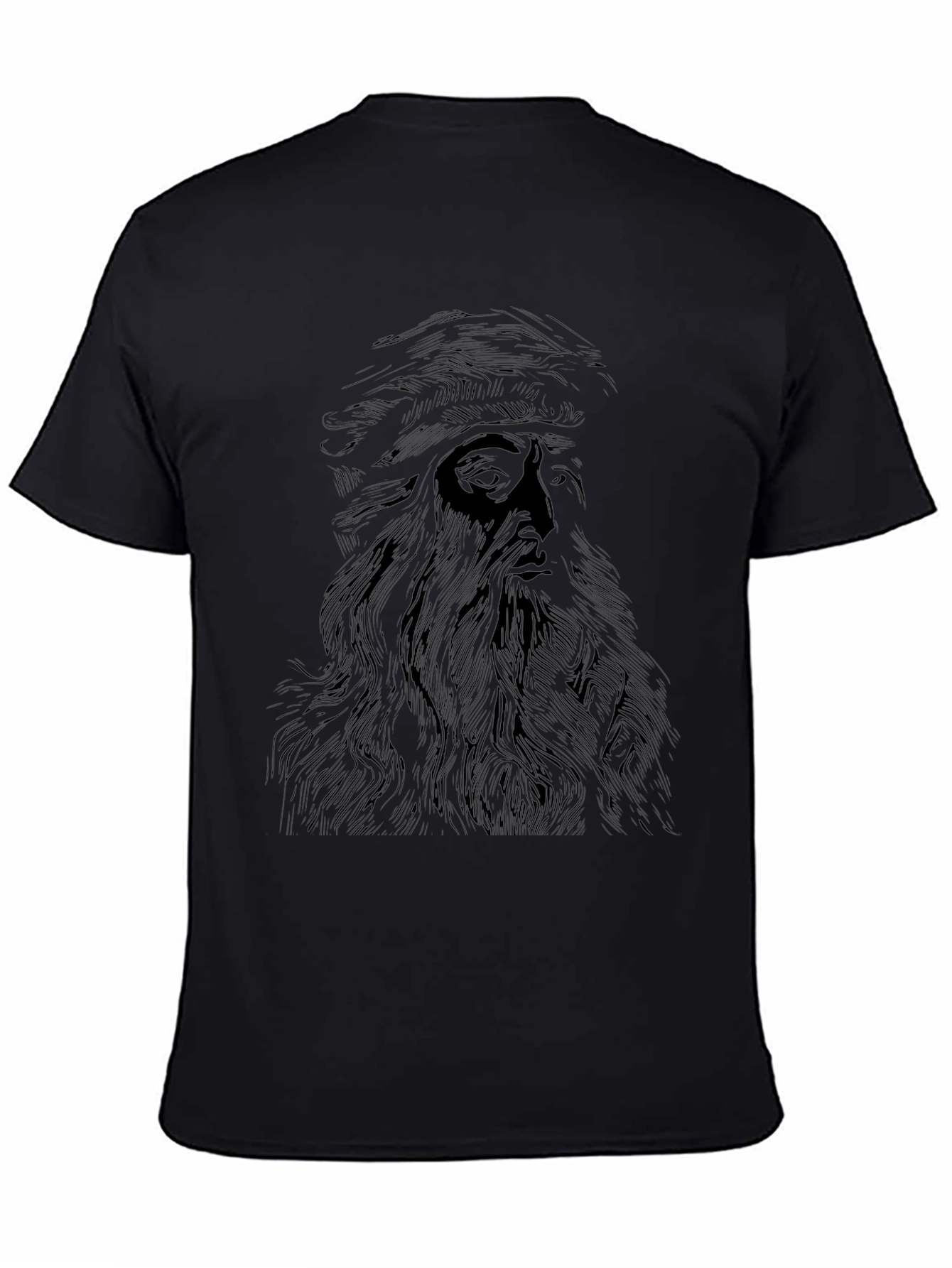 Da Vinci Sketch Black T-Shirt