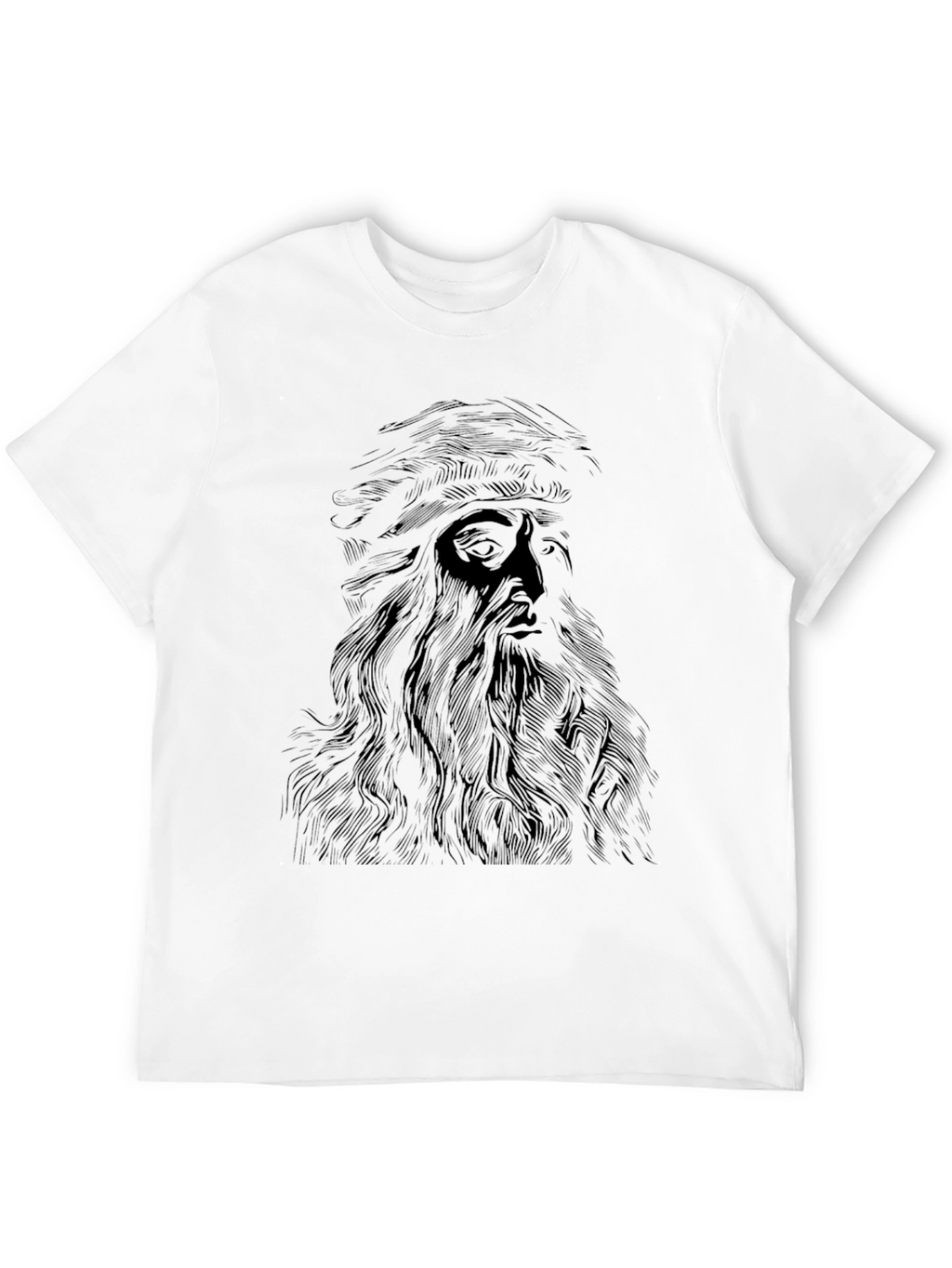 Da Vinci Sketch Black T-Shirt