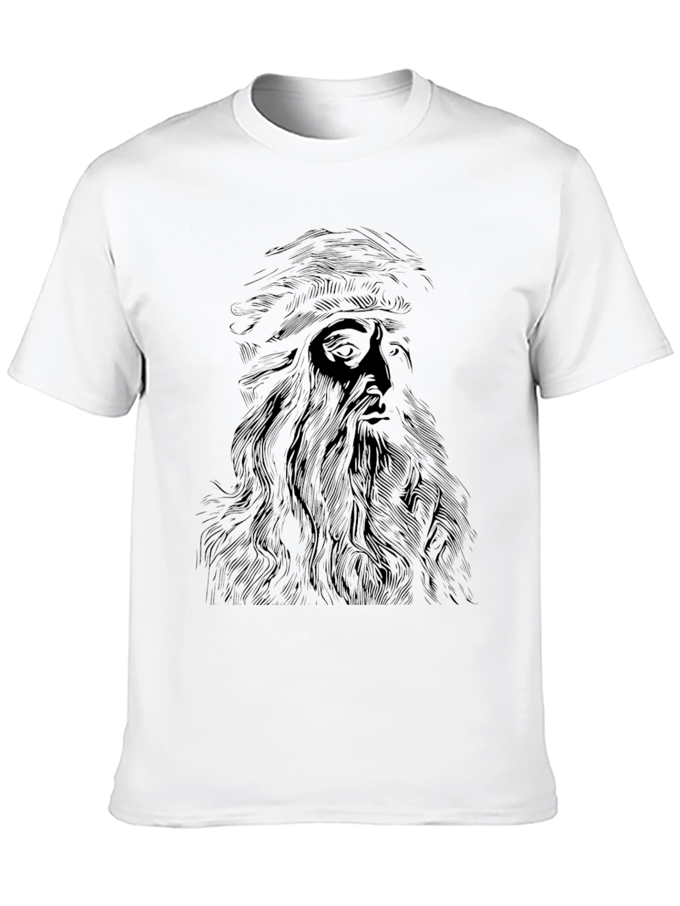 Da Vinci Sketch Black T-Shirt