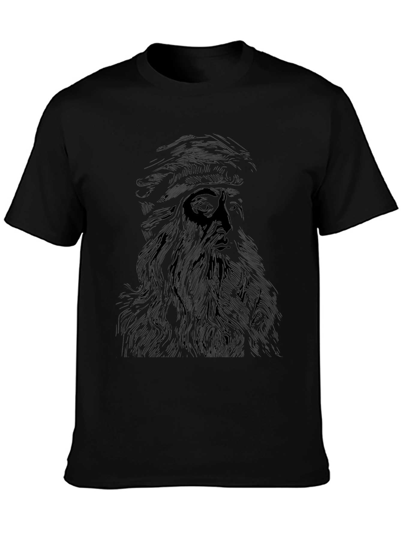 Da Vinci Sketch Black T-Shirt