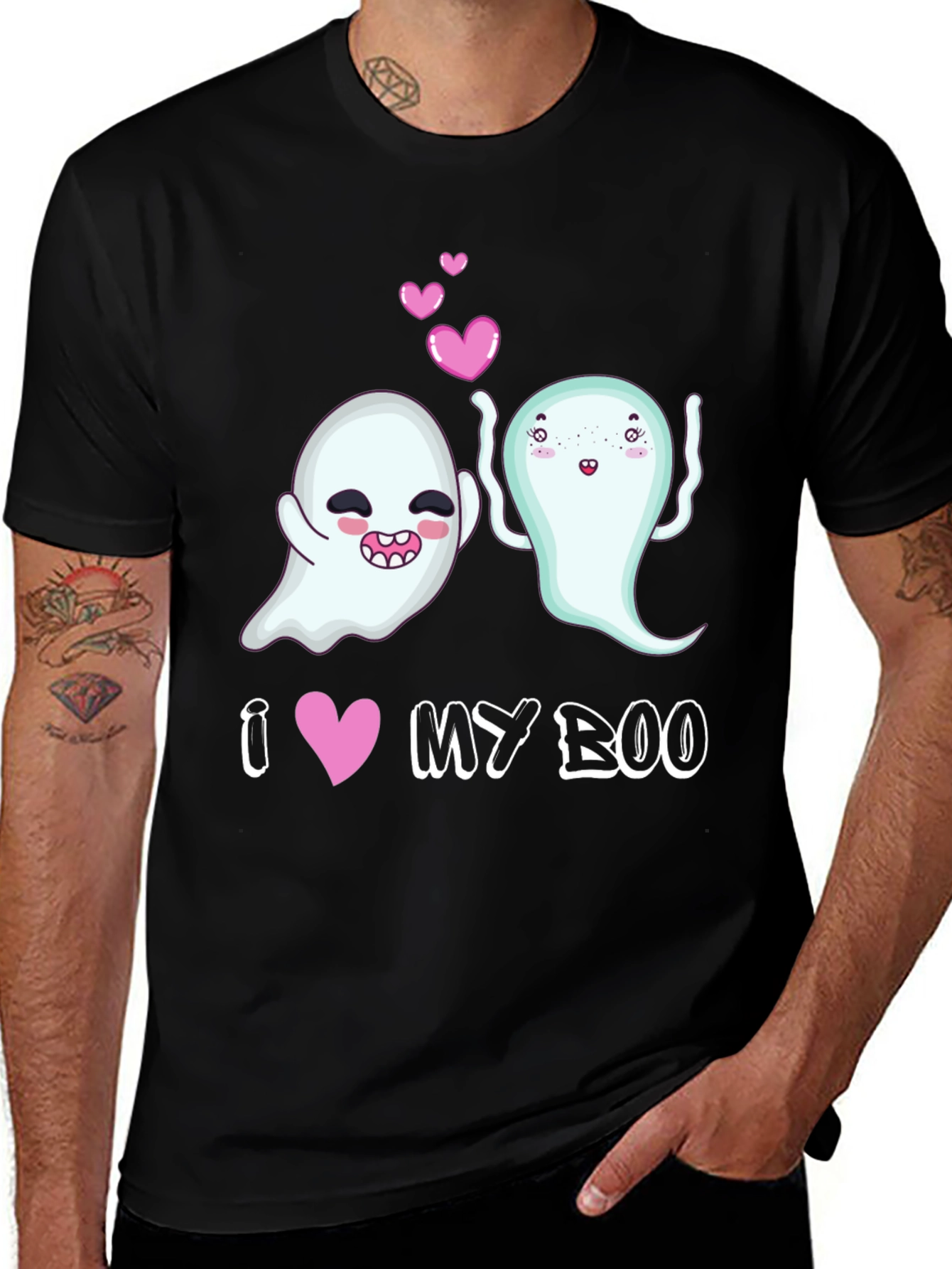 I Heart My Boo Halloween Graphic Tee