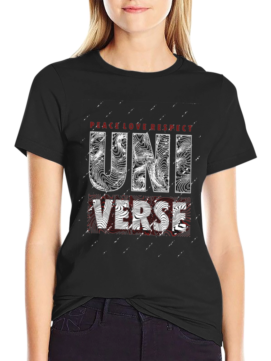 Universe Graphic T-Shirt - Peace Love Respect