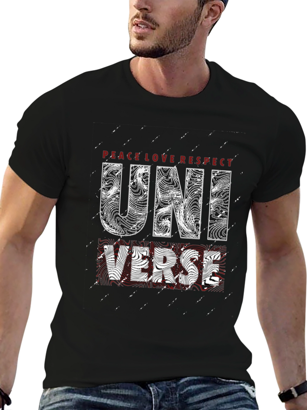 Universe Graphic T-Shirt - Peace Love Respect