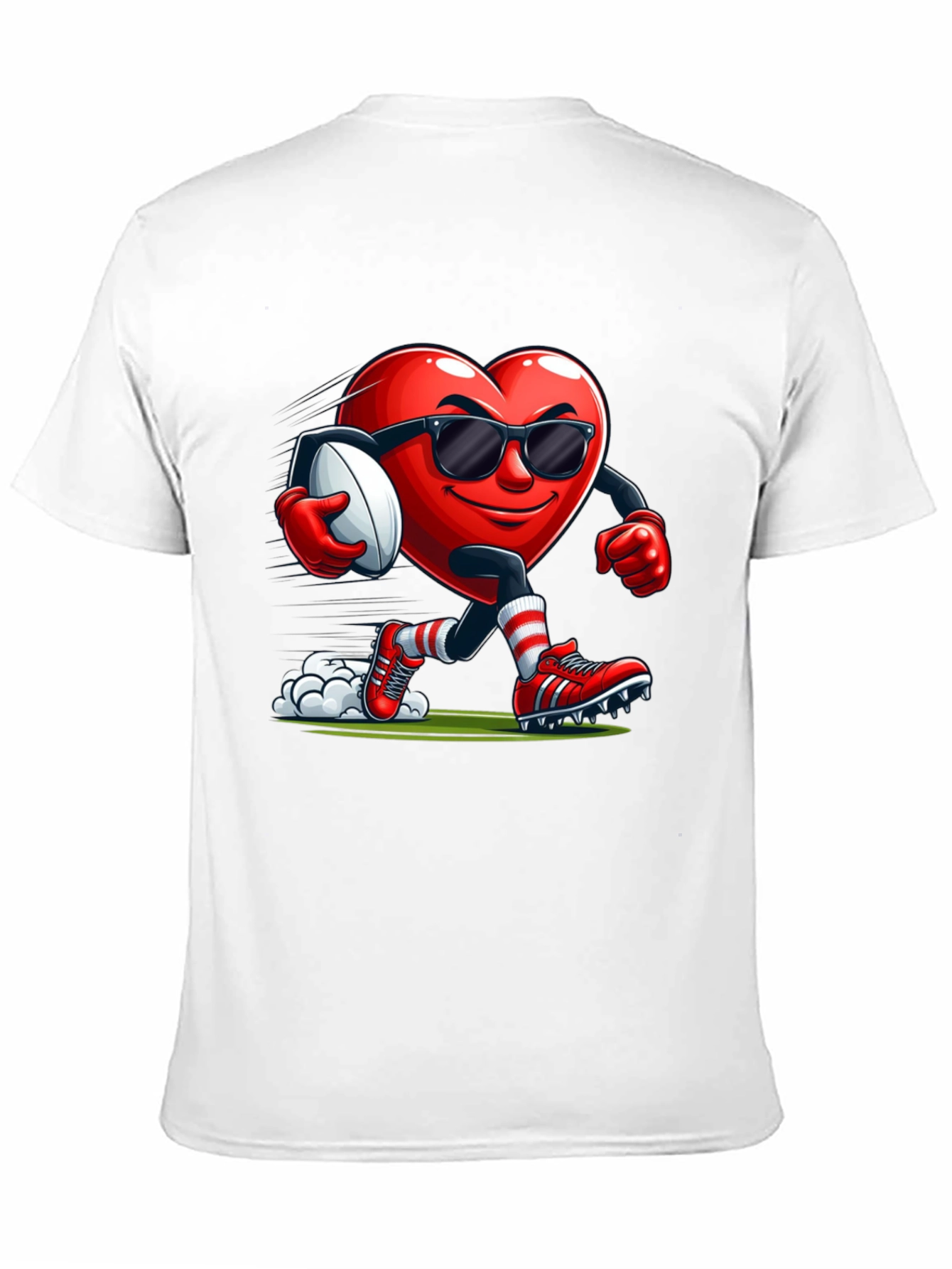 Heart Rugby Player Graphic T-Shirt
