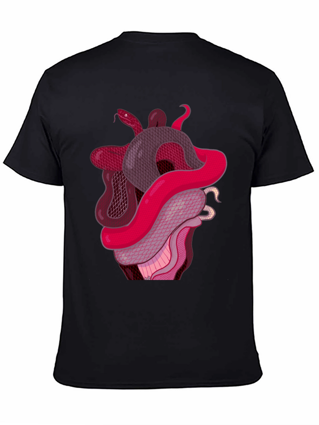 Snake Heart Graphic Tee - Stylish Black T-Shirt