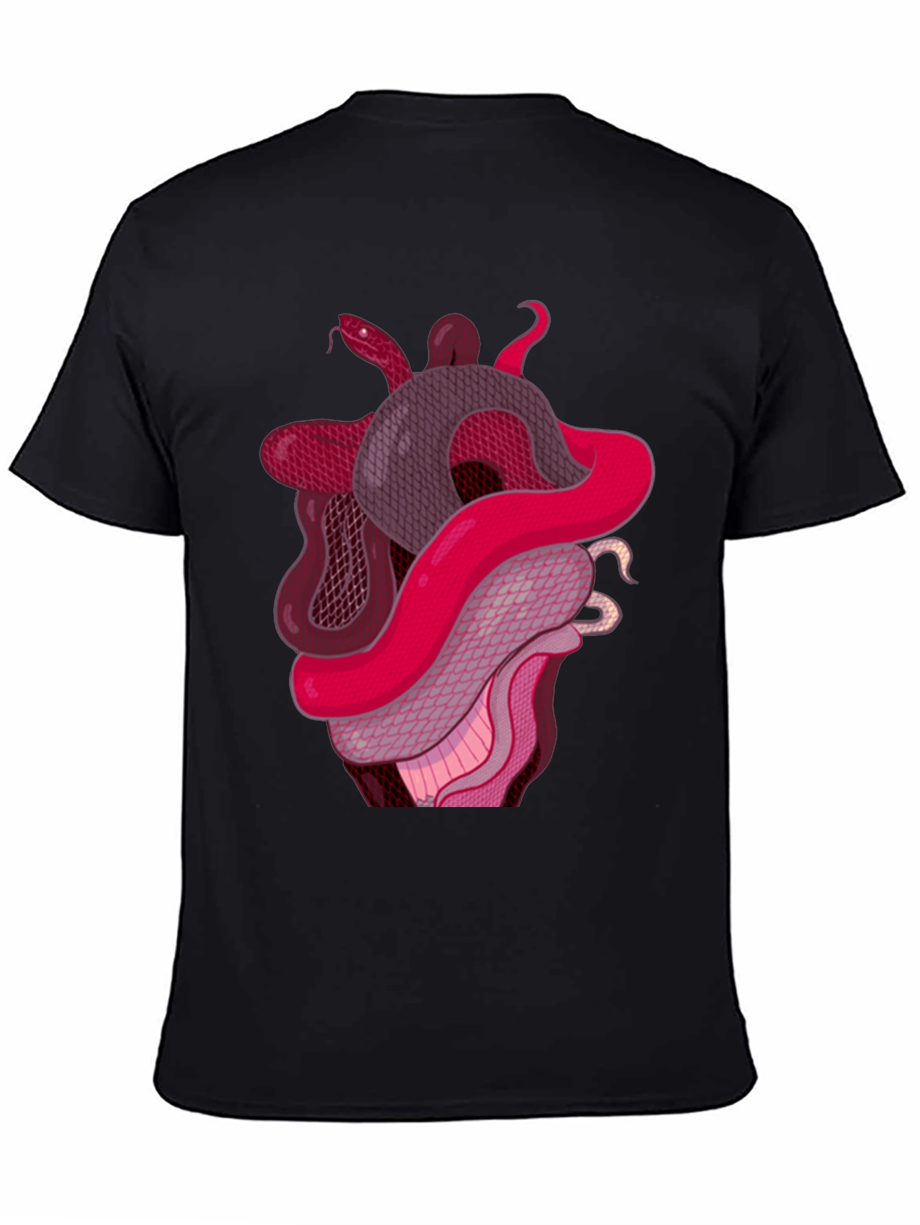 Snake Heart Graphic Tee - Stylish Black T-Shirt