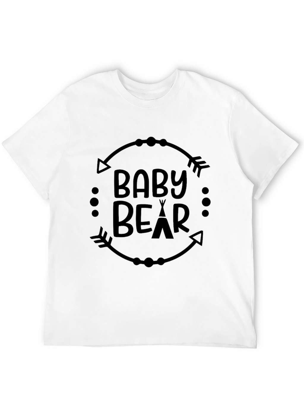 Baby Bear Graphic Tee - Black Unisex T-Shirt