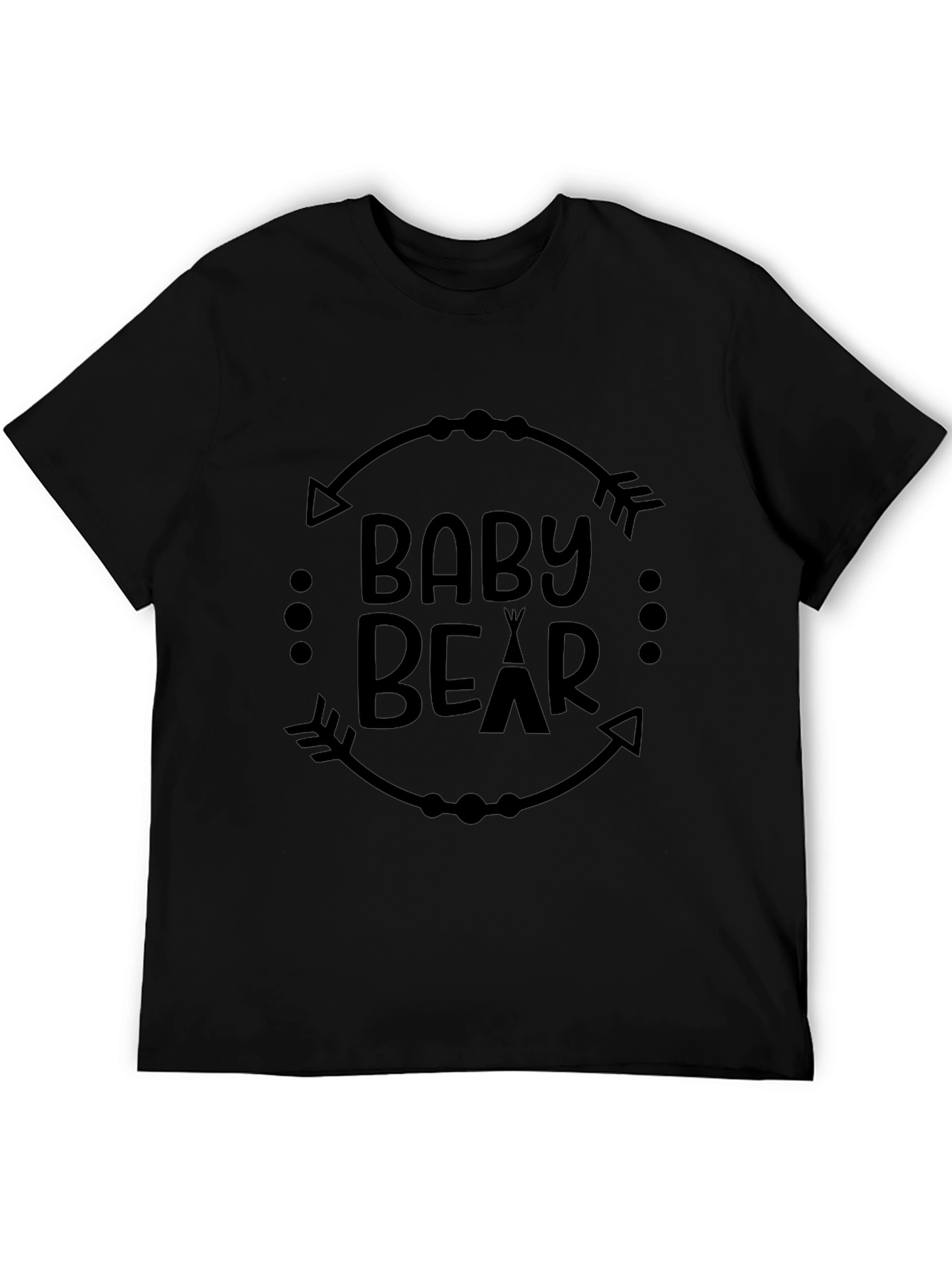 Baby Bear Graphic Tee - Black Unisex T-Shirt