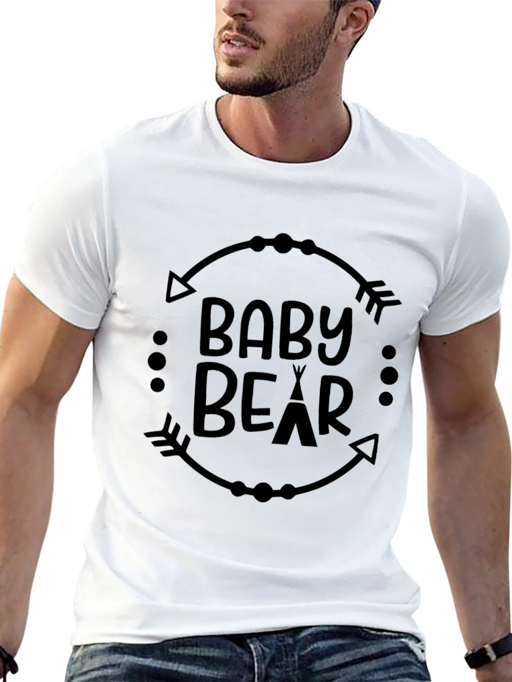 Baby Bear Graphic Tee - Black Unisex T-Shirt