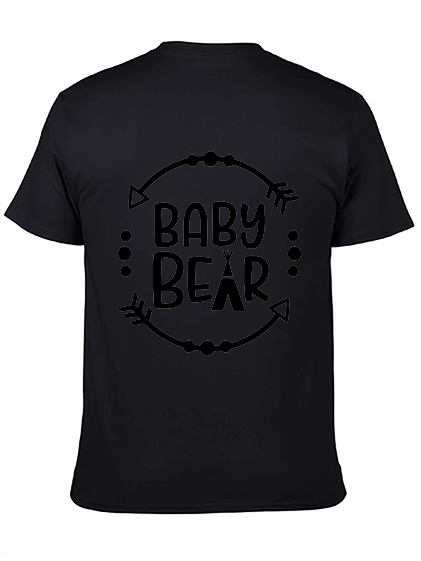 Baby Bear Graphic Tee - Black Unisex T-Shirt