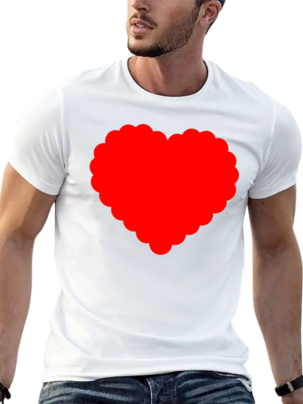 Heart Graphic T-Shirt - Black