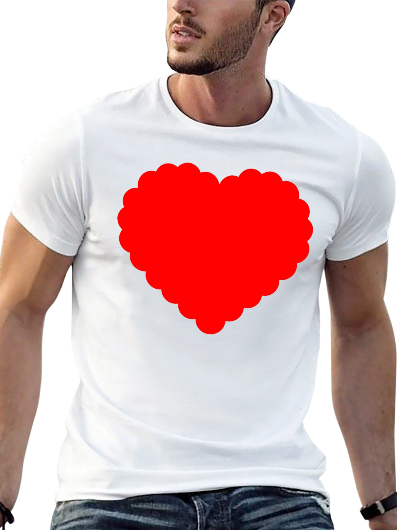 Heart Graphic T-Shirt - Black